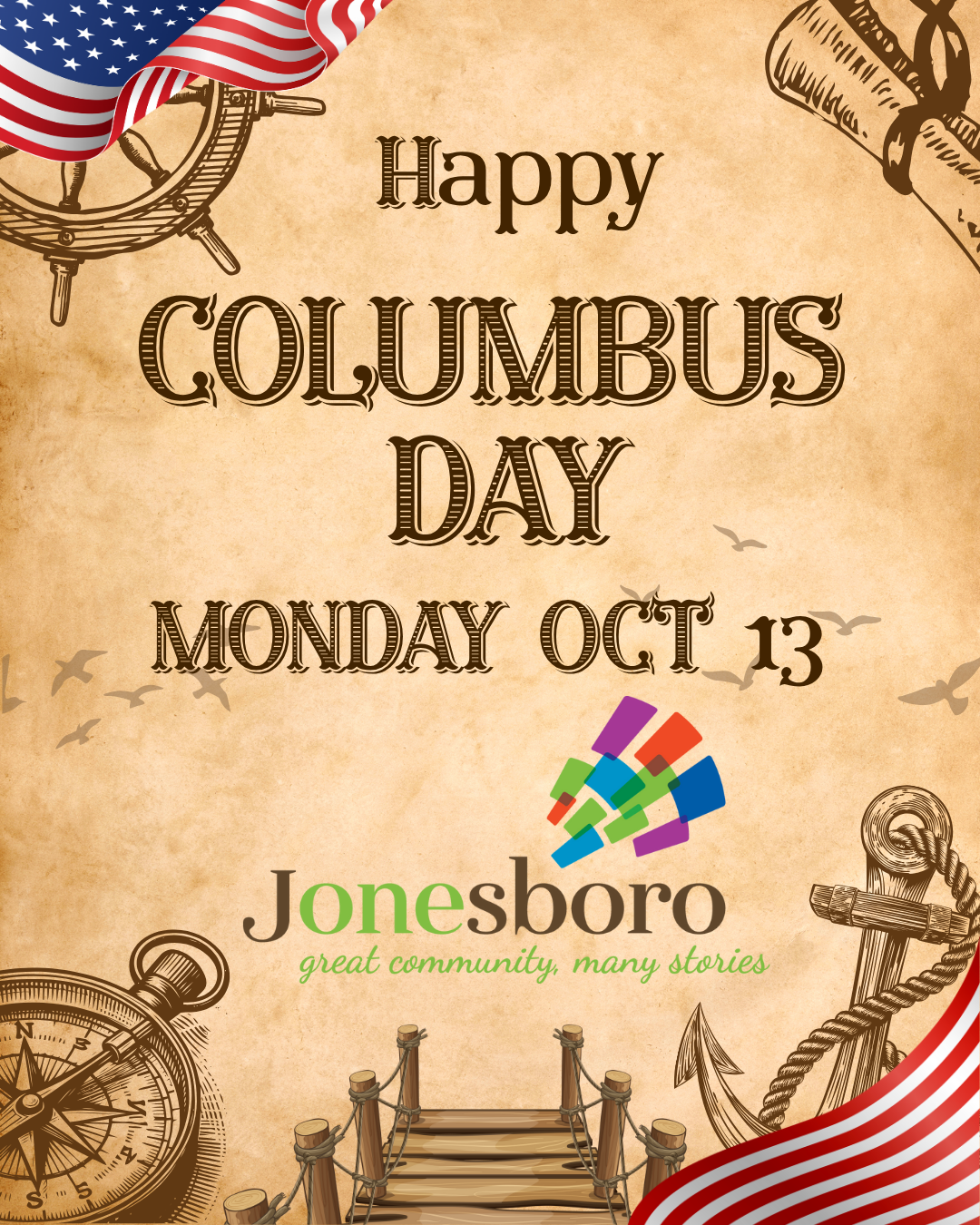 City of Jonesboro Office Closure – Columbus Day Weekend